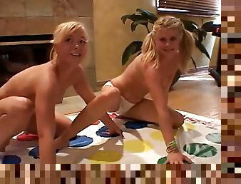 Teen pyjama party lesbos get naked together