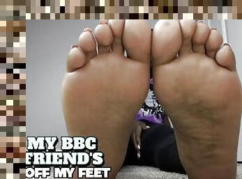 Eat my boyfriends BBC cum off my feet!