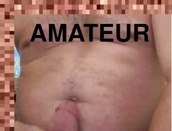 Hot guy shoots his cum all over his belly.  So many pumps of cum