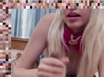 Onlyfans Blonde with big tits sucks BBC