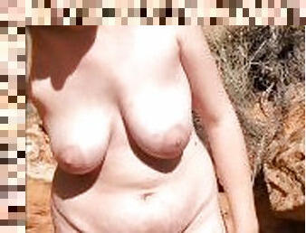 Hiking Down The Mountain Naked