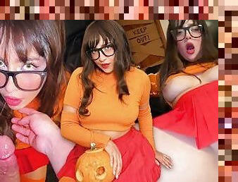 Velma chupa verga dice dulce o truco y le follo el ojete hasta correrme en su boca ASS TO MOUTH