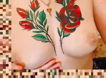 Tits with tattoo