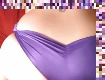 Ex-boyfriend purple satin pantie fuck