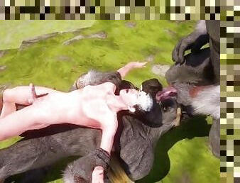 Wild Life / Guy Gets Two Huge Furry Dick (Group) Furry CENTAURS