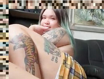 asiatisk, storatuttar, hårig, amatör, tonåring, bbw, knubbig, söt, tatuering