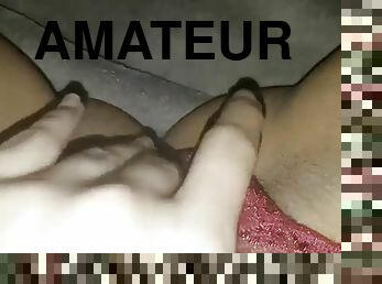 masturbation, amateur, ados, point-de-vue, culotte, webcam, humide