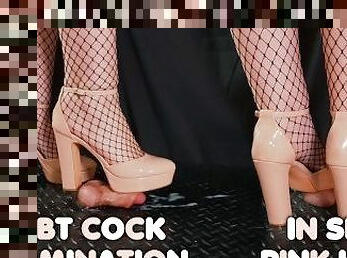 Sexy Pink Stiletto CBT - Trampling, Bootjob, Ballbusting