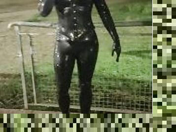 public, amateur, bdsm, latex, bondage, bottes, femme-dominatrice, cuir, masque