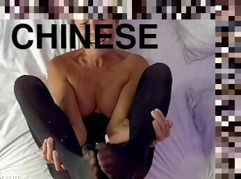 asiatique, collants, amateur, ejaculation-sur-le-corps, interracial, milf, black, pieds, fétiche, chinoise