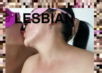 חובבן, לסבית-lesbian, נקודת-מבט, נשיקות, מציצה-sucking