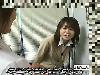 Subtitled crazy Japanese naked office scavenger hunt